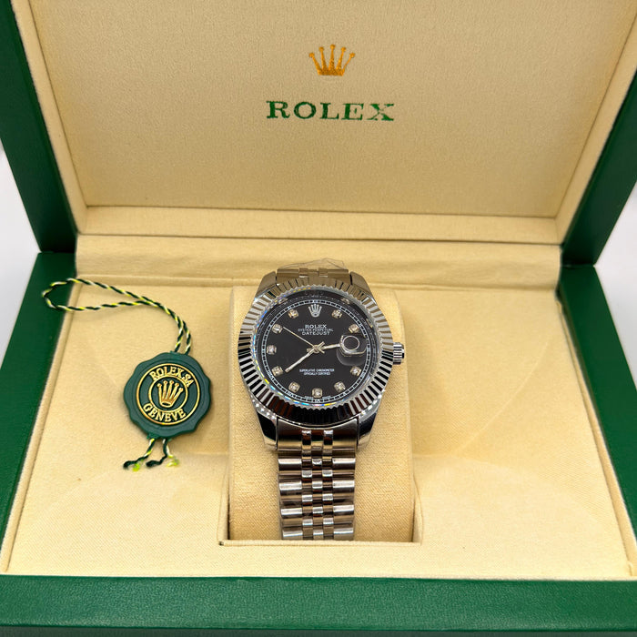 Two-Tone Silver Dial Watch With Jubilee Chain & Butterfly Lock